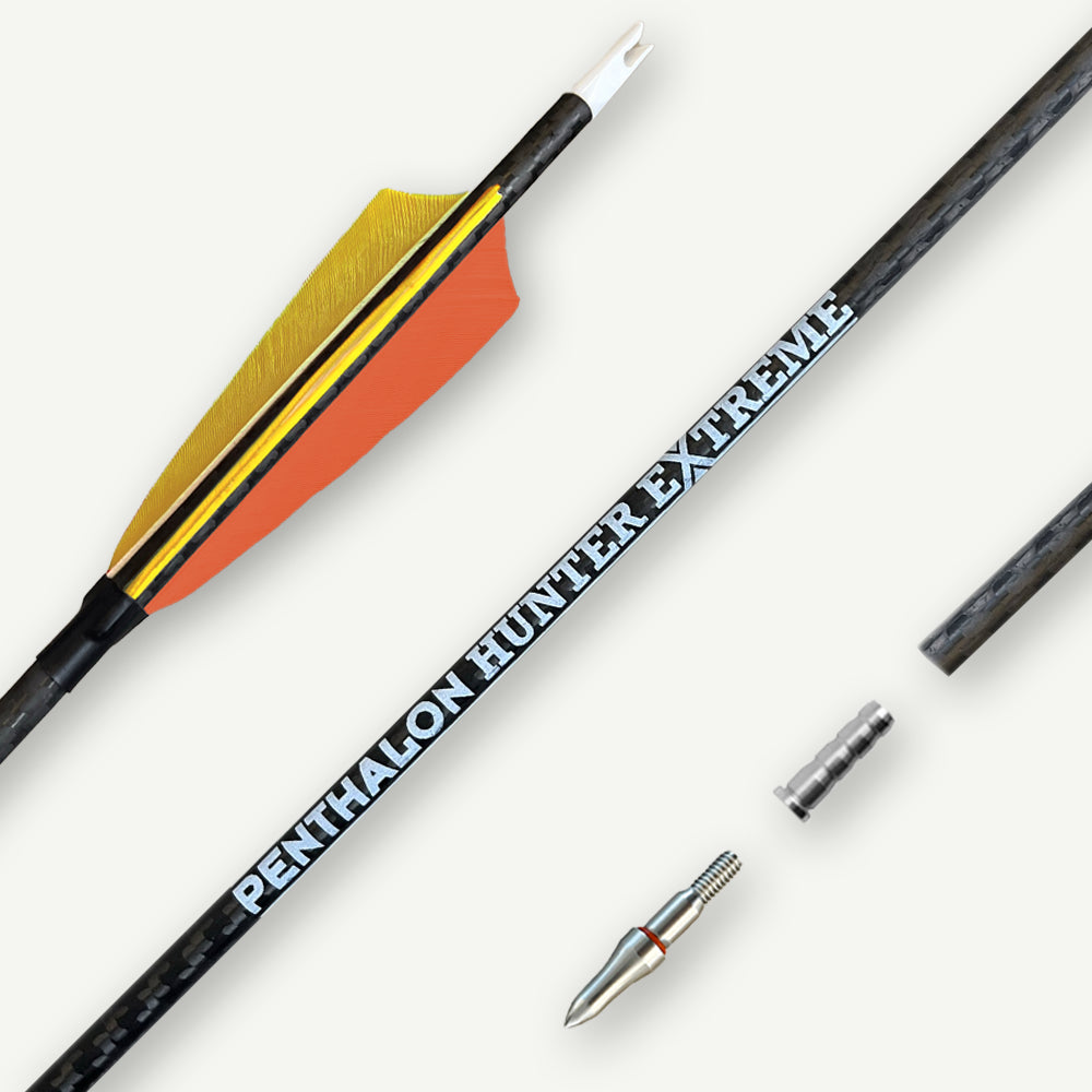 Penthalon Carbon Arrows 40816 Hunter Extreme Natural Feathers