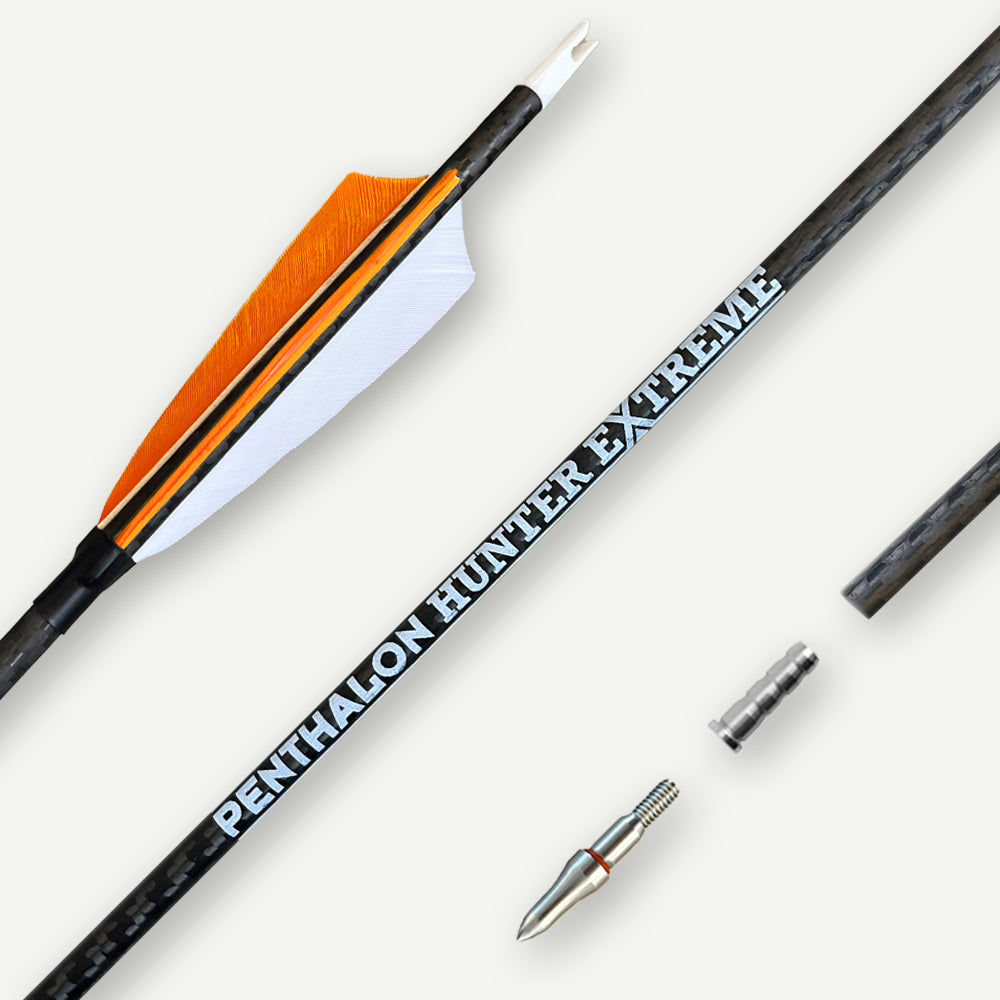 Penthalon Carbon Arrows 40816 Hunter Extreme Natural Feathers