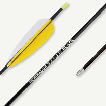 Penthalon Carbon Arrows Slim Line Black Natural Feathers Color Edition