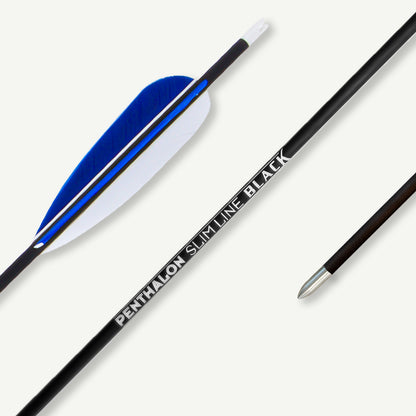 Penthalon Carbon Arrows Slim Line Black Natural Feathers Color Edition